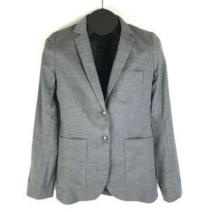 Aritzia Talula Exeter Wool Blend Blazer Women's Size 2 Gray Pockets Career